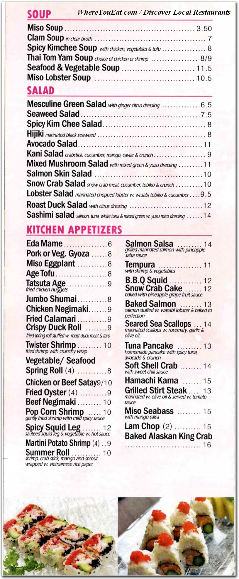 menu image