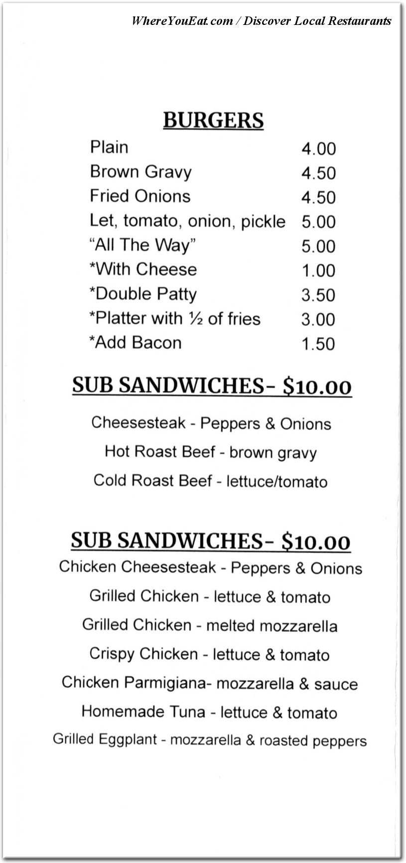menu image