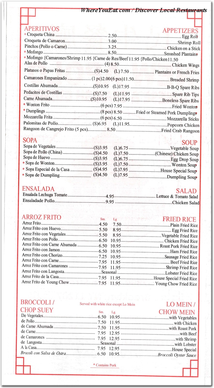 menu image