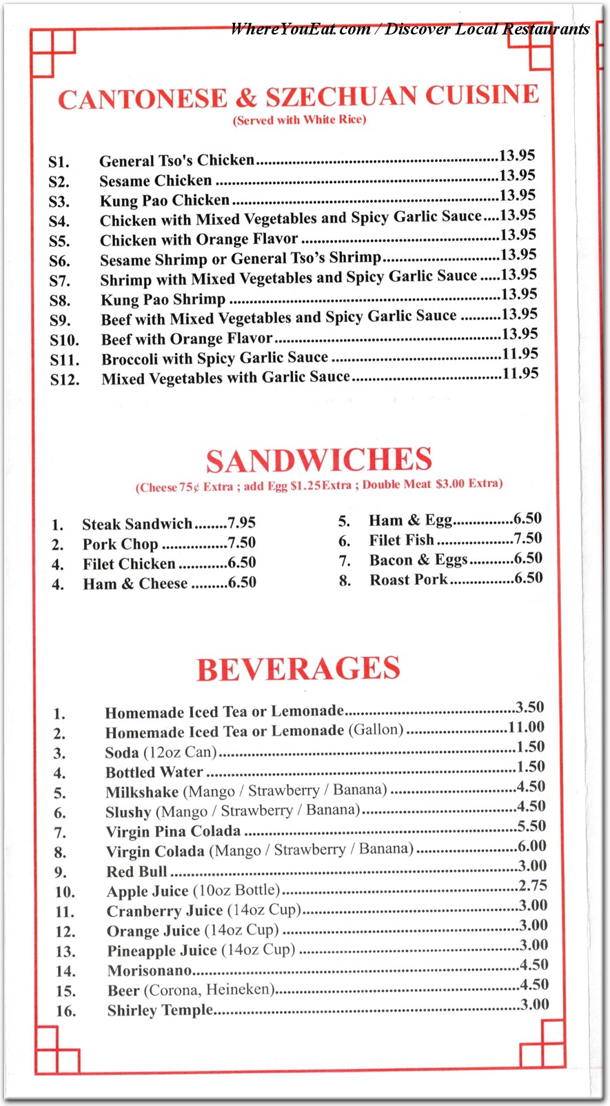 menu image