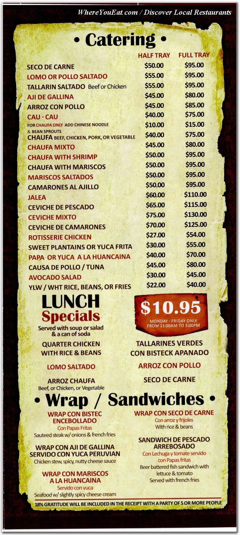 menu image