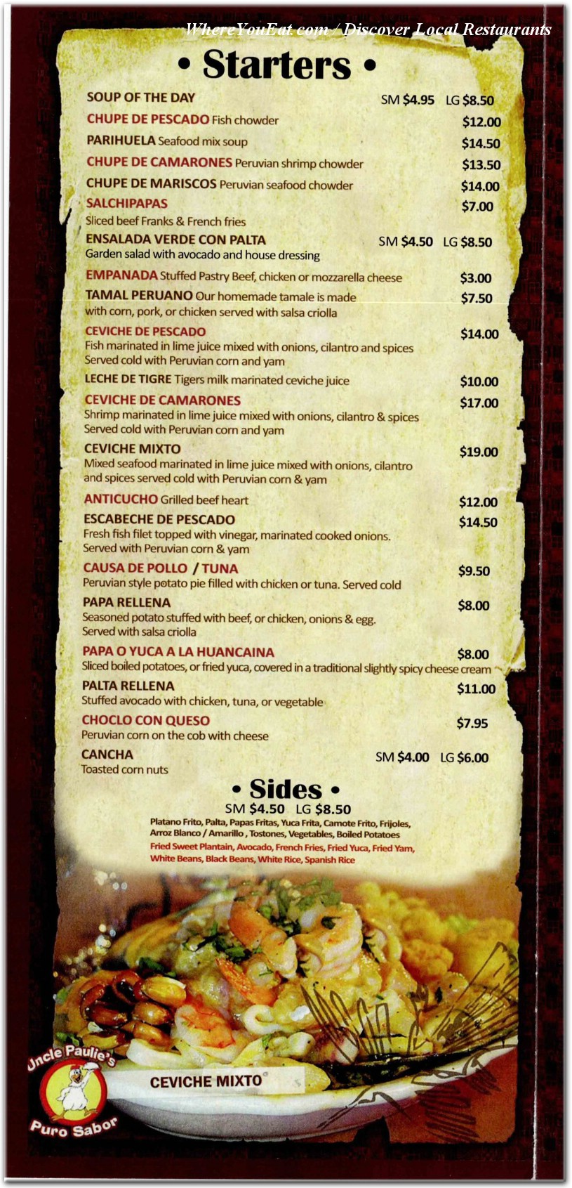 menu image