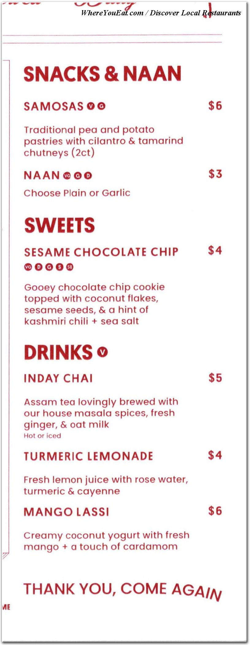 menu image