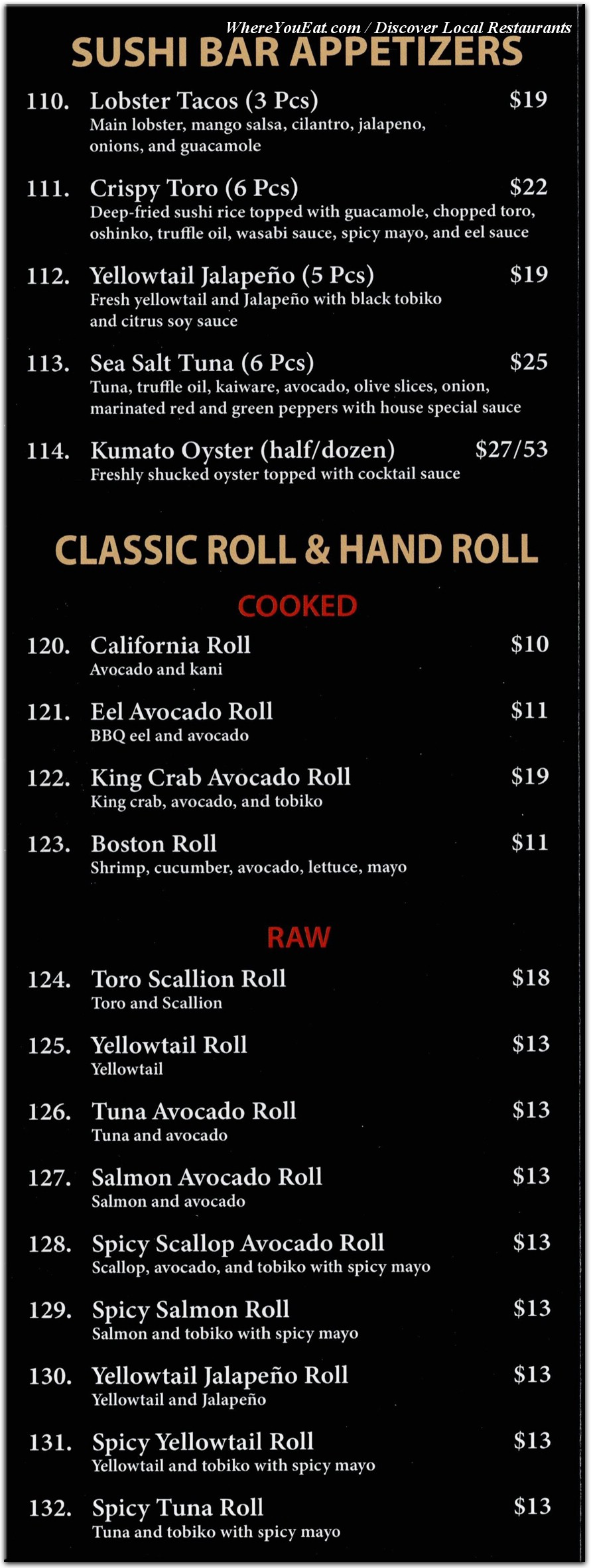 menu image