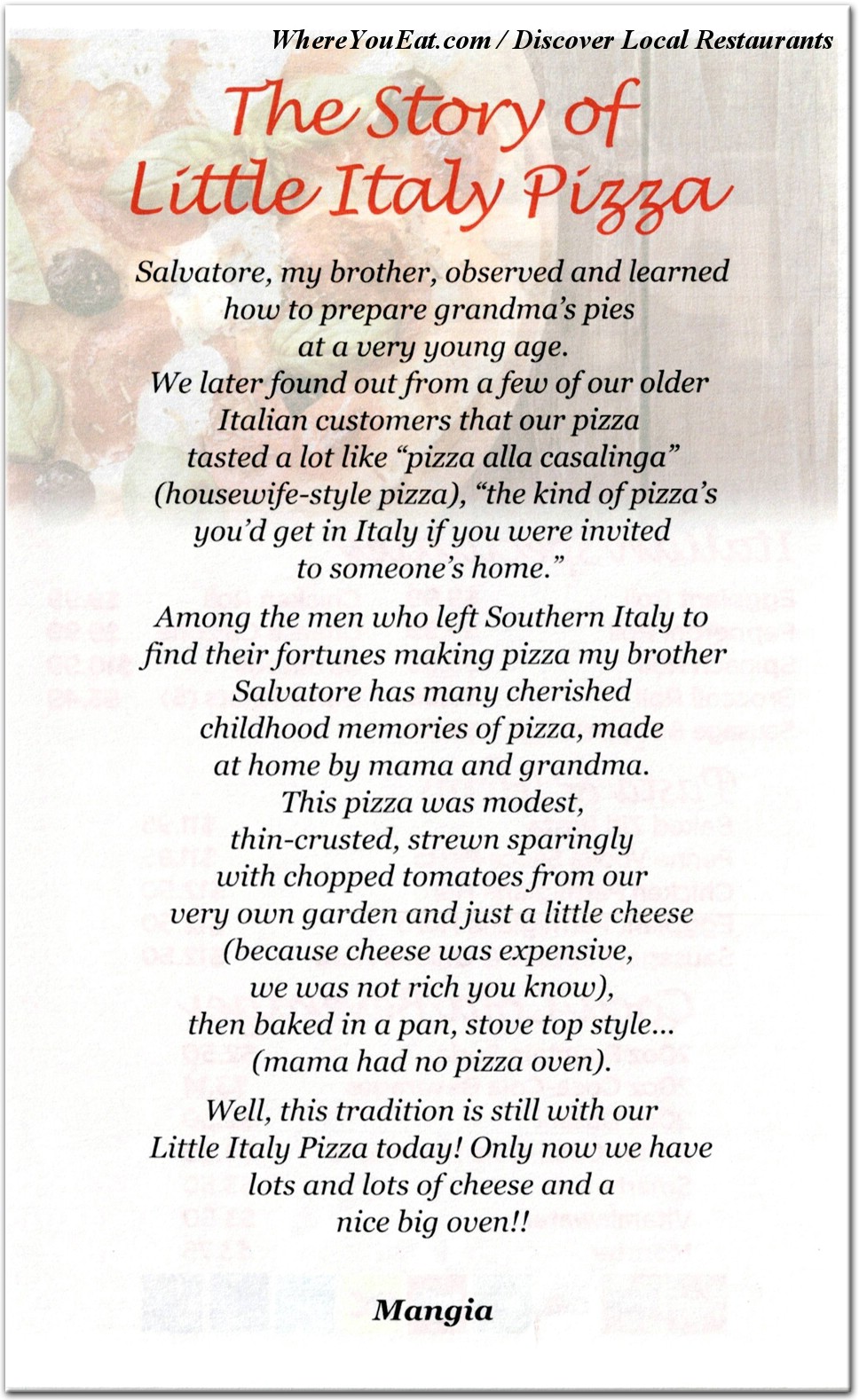 menu image