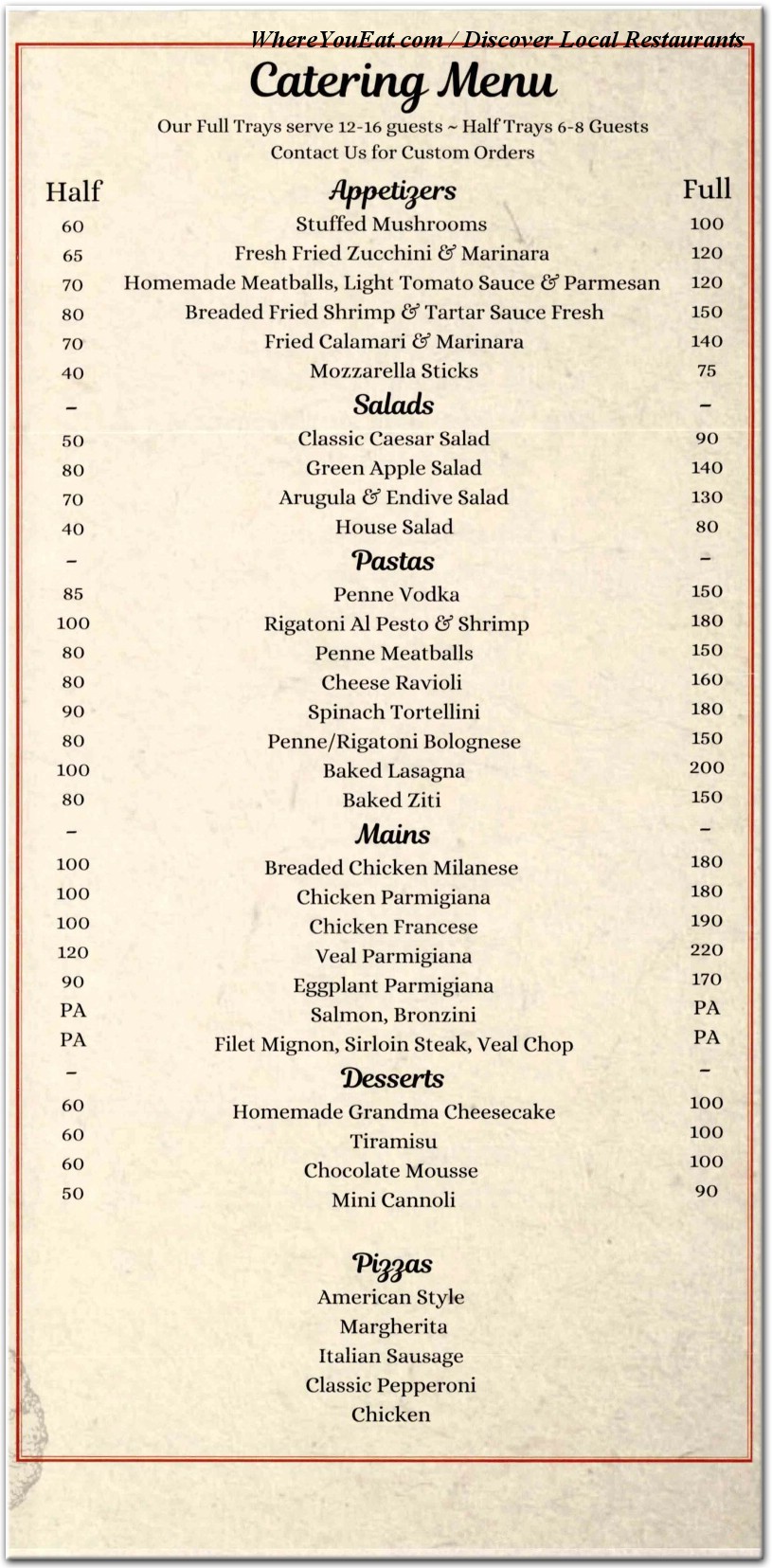 menu image