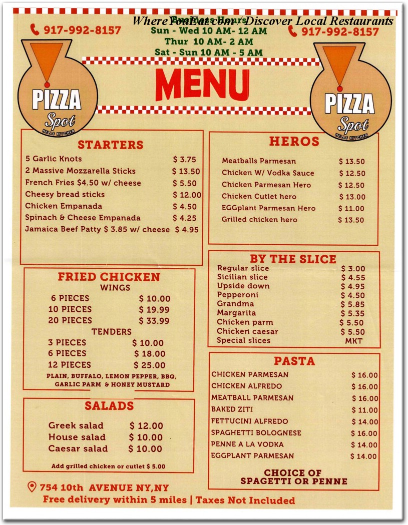 menu image