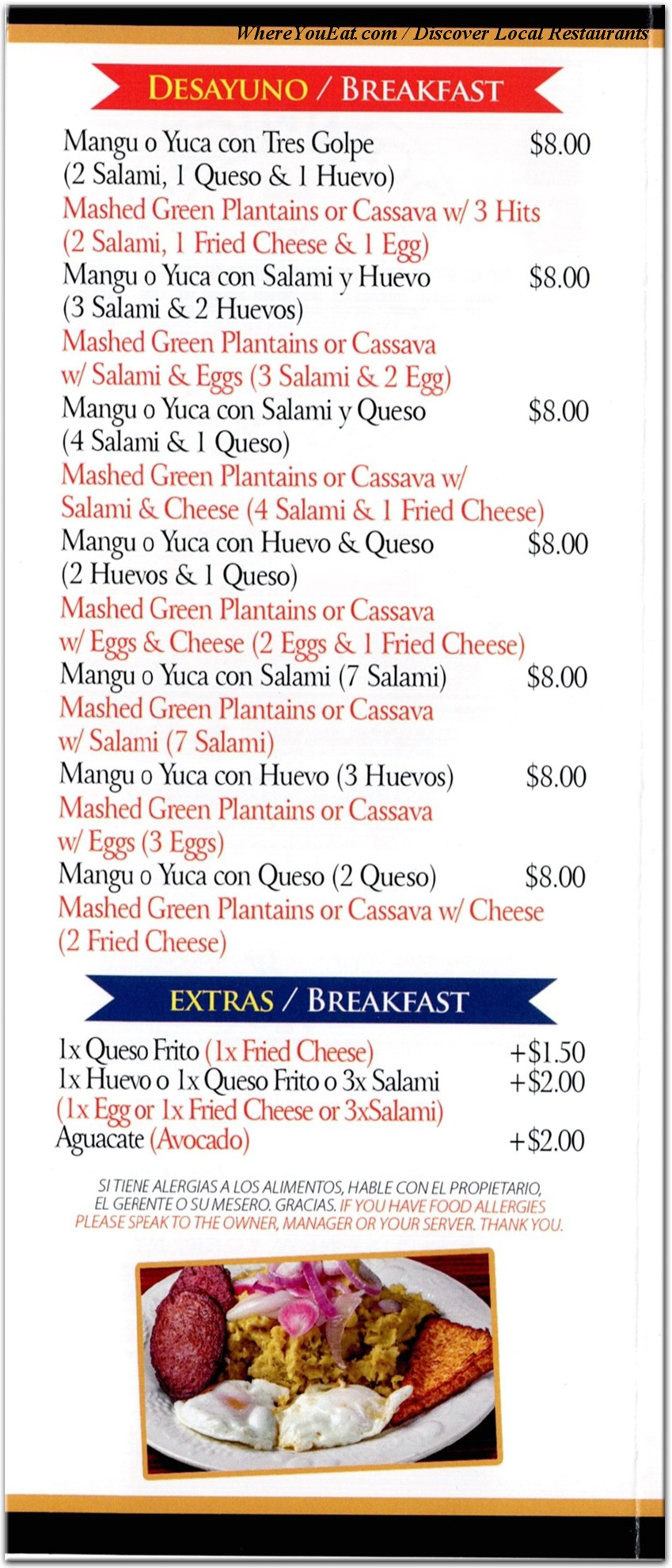 menu image