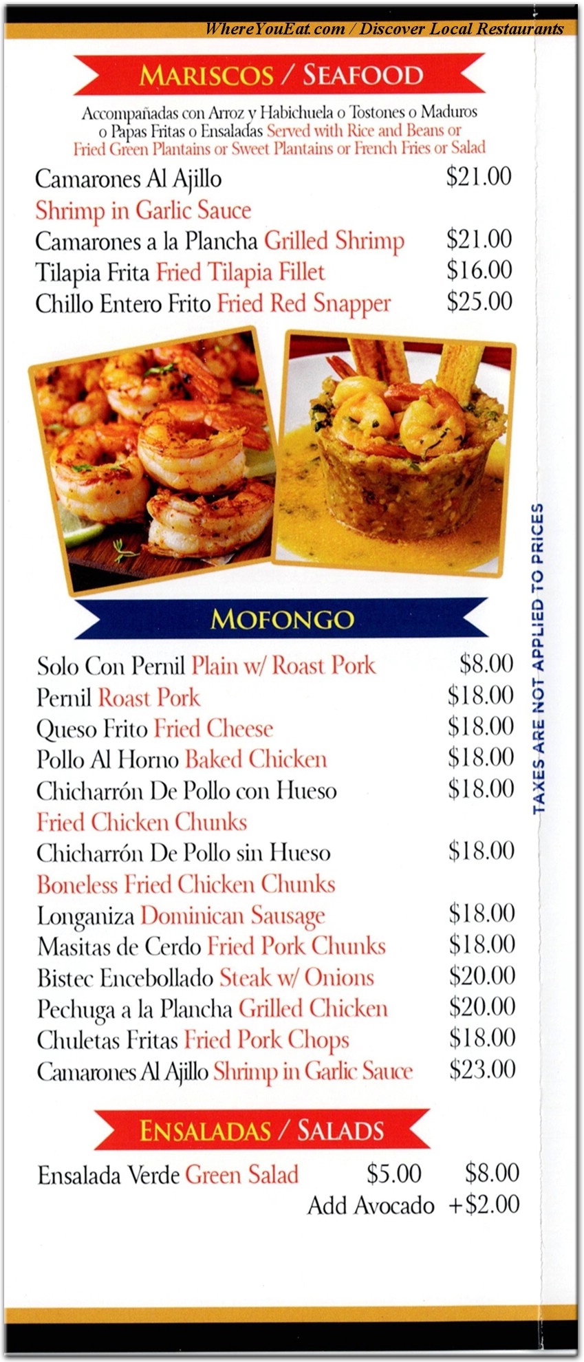 menu image