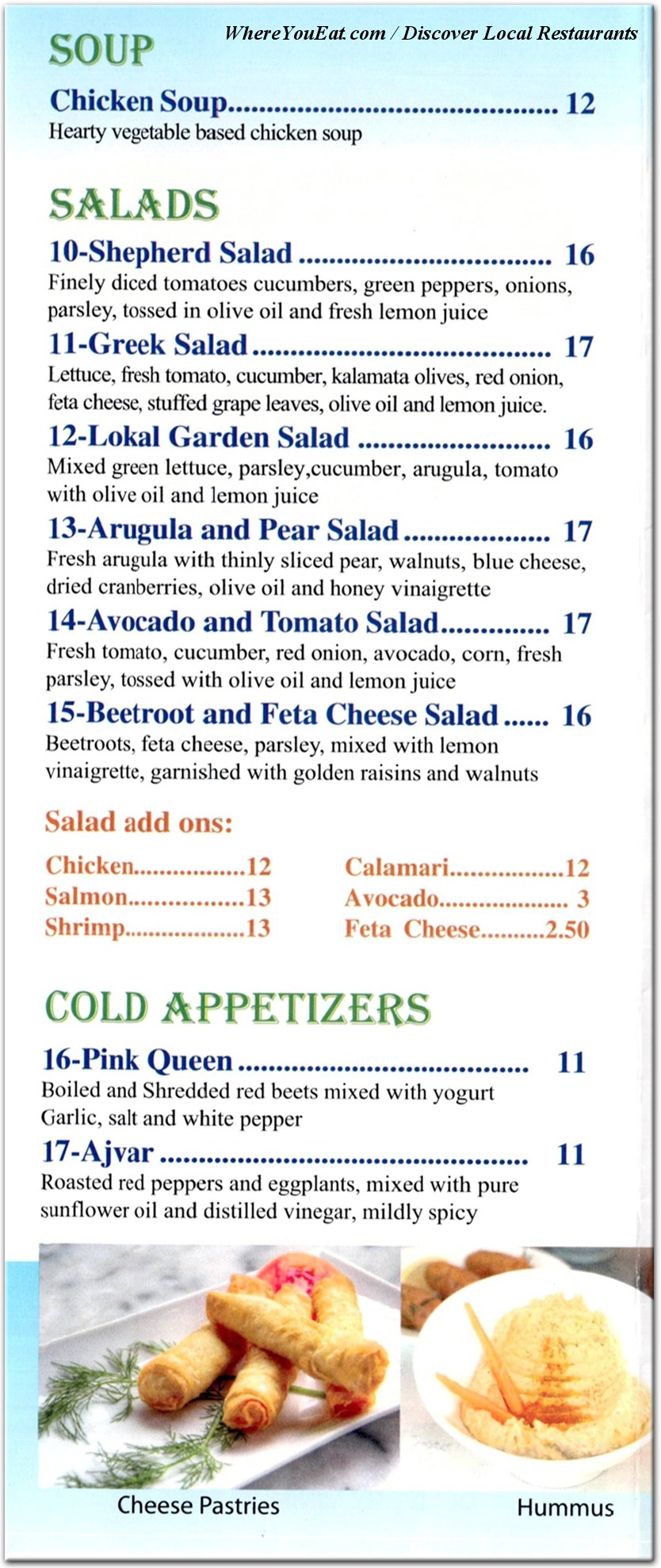 menu image