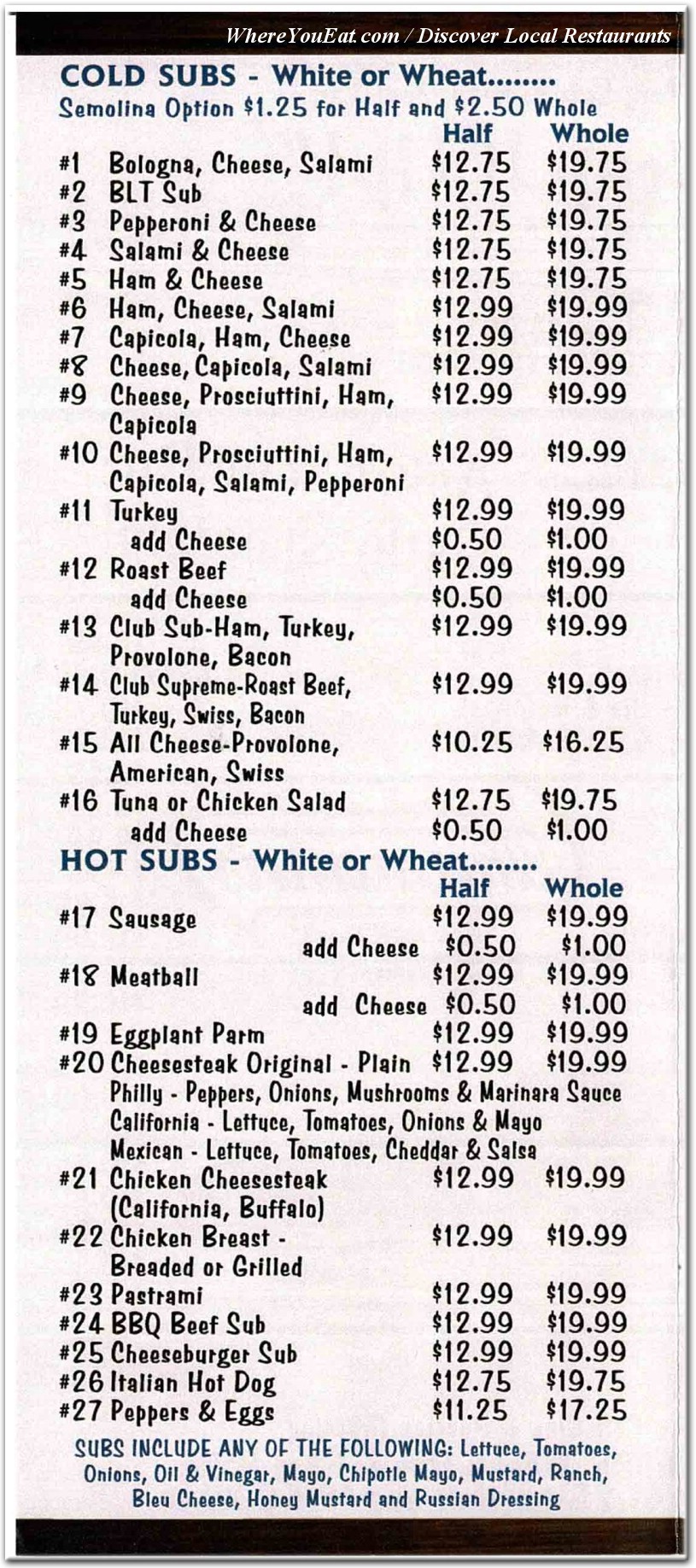menu image