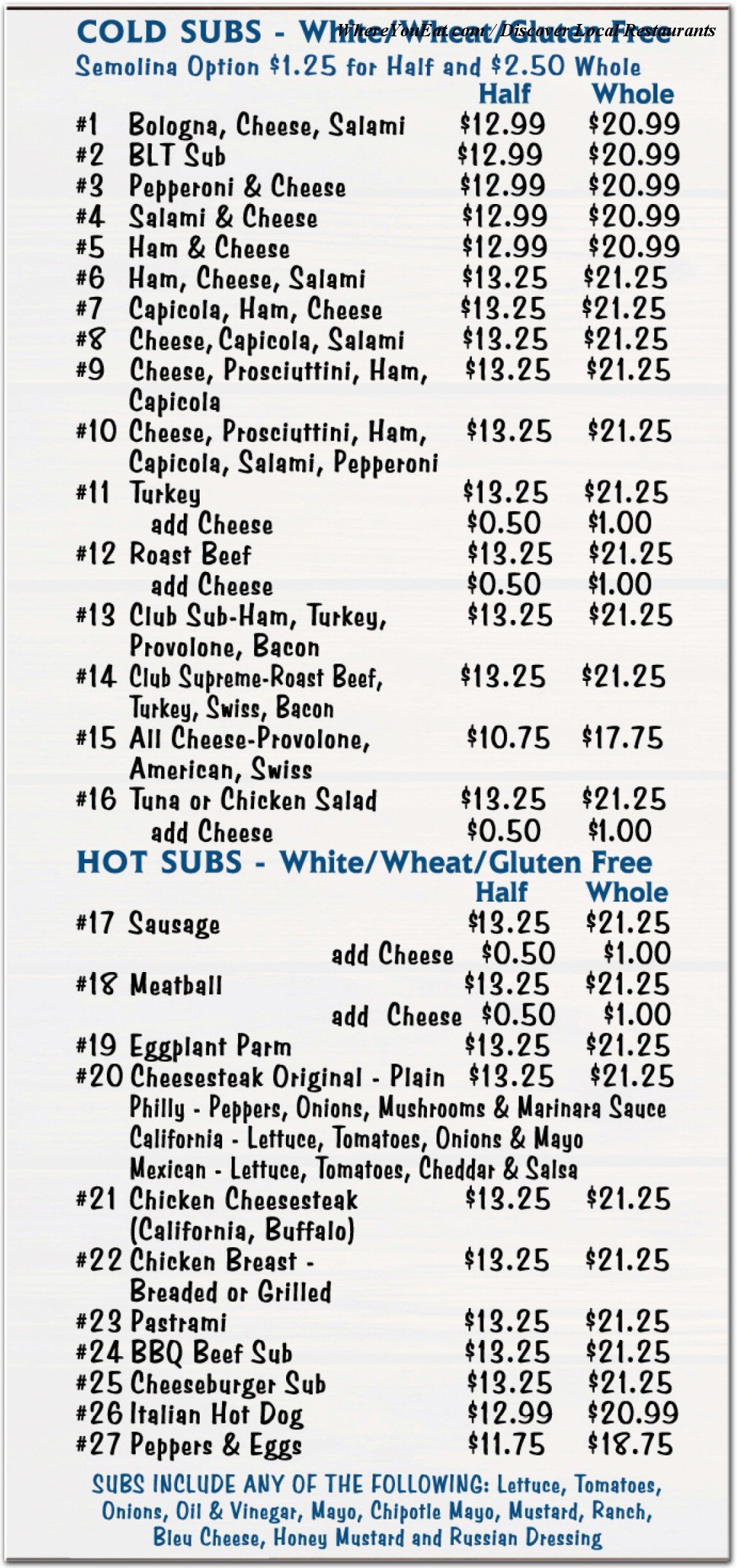 menu image