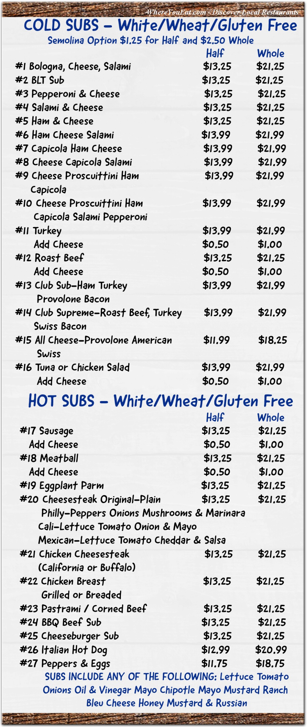 menu image