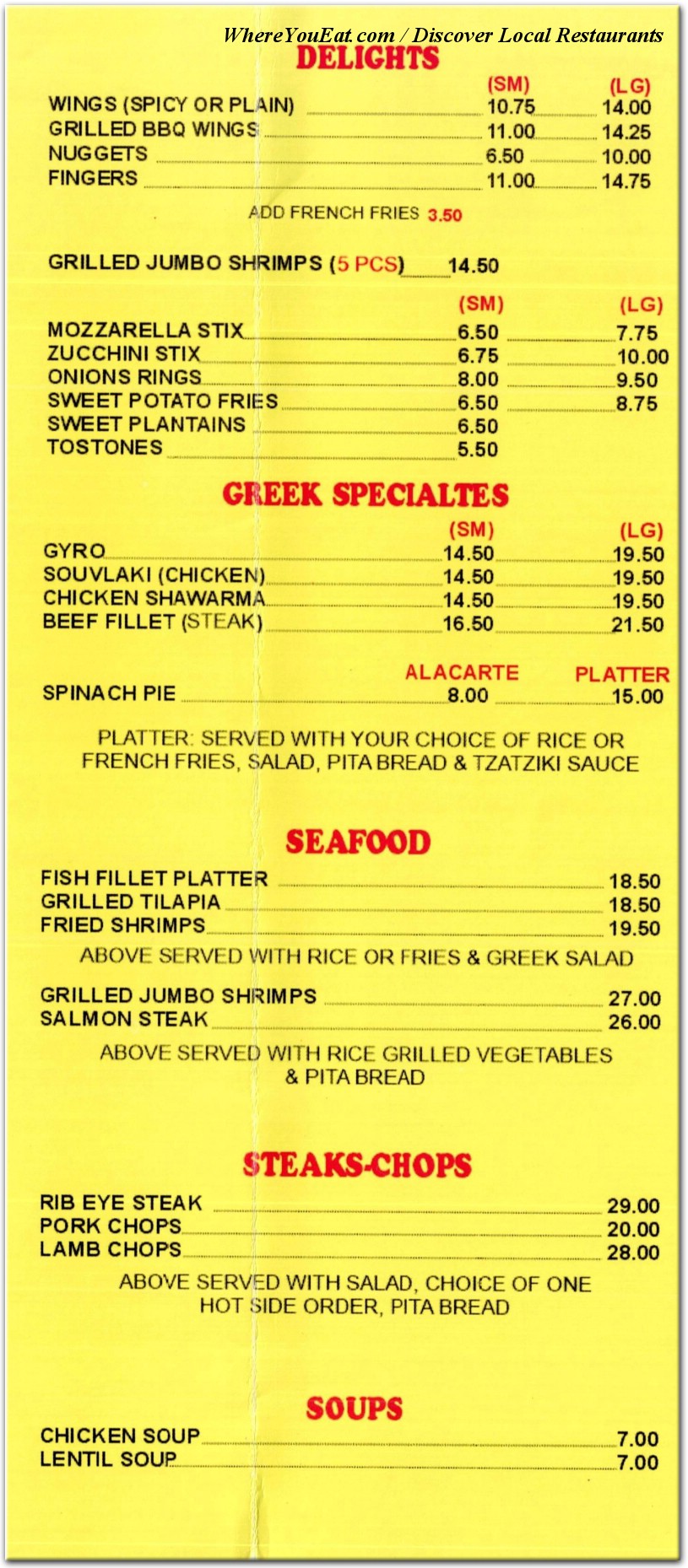 menu image