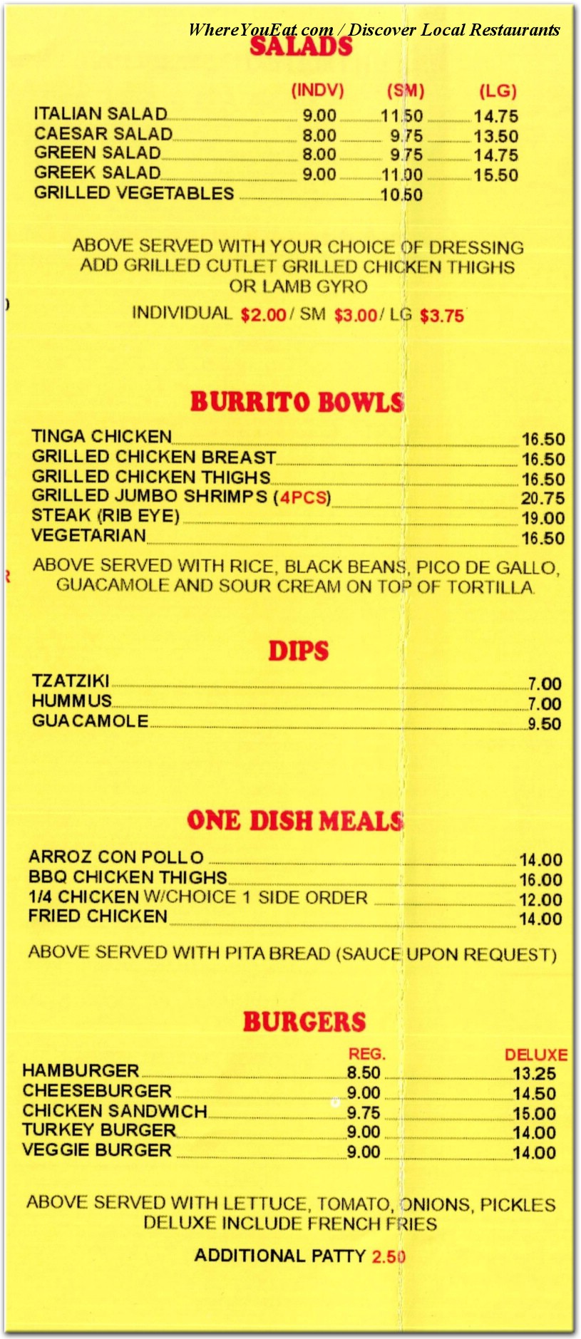 menu image