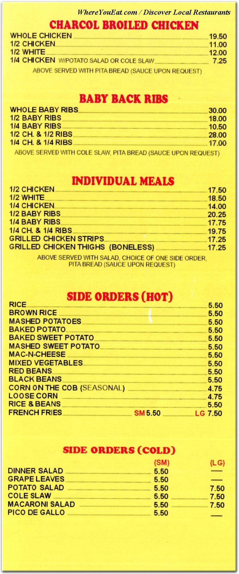 menu image