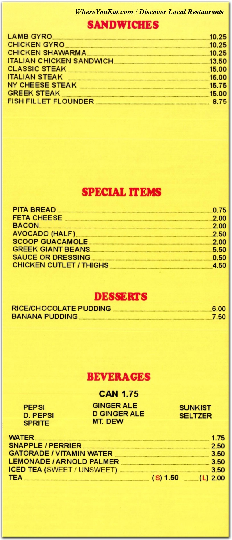 menu image