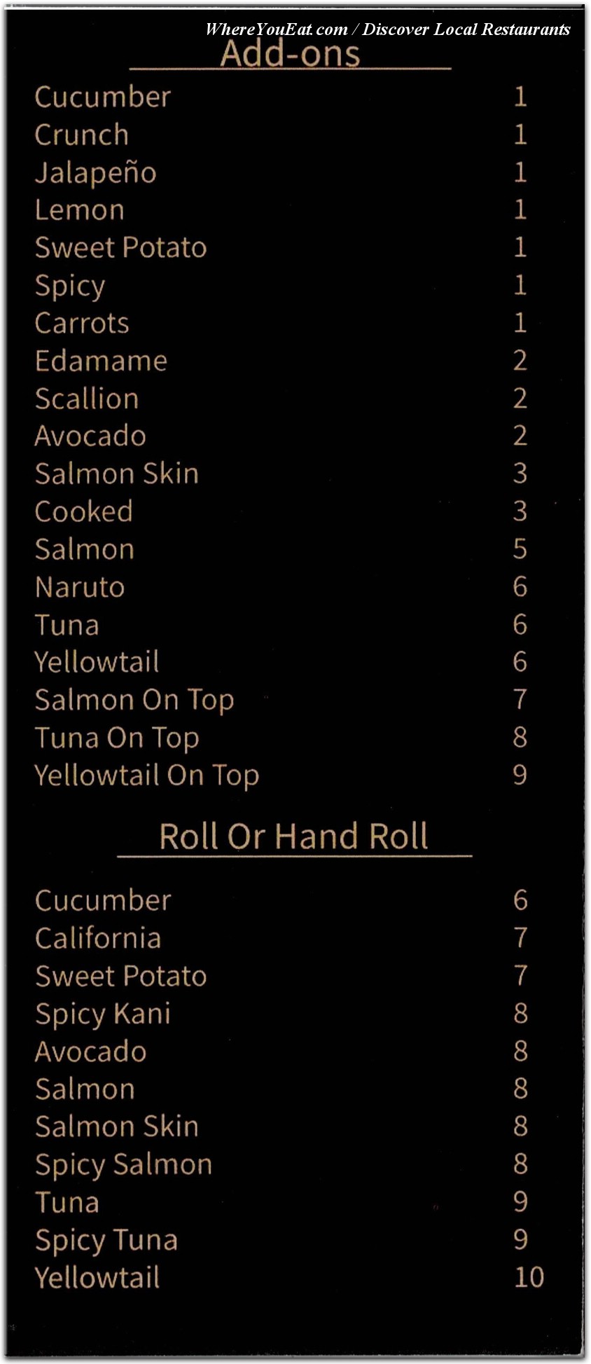 menu image