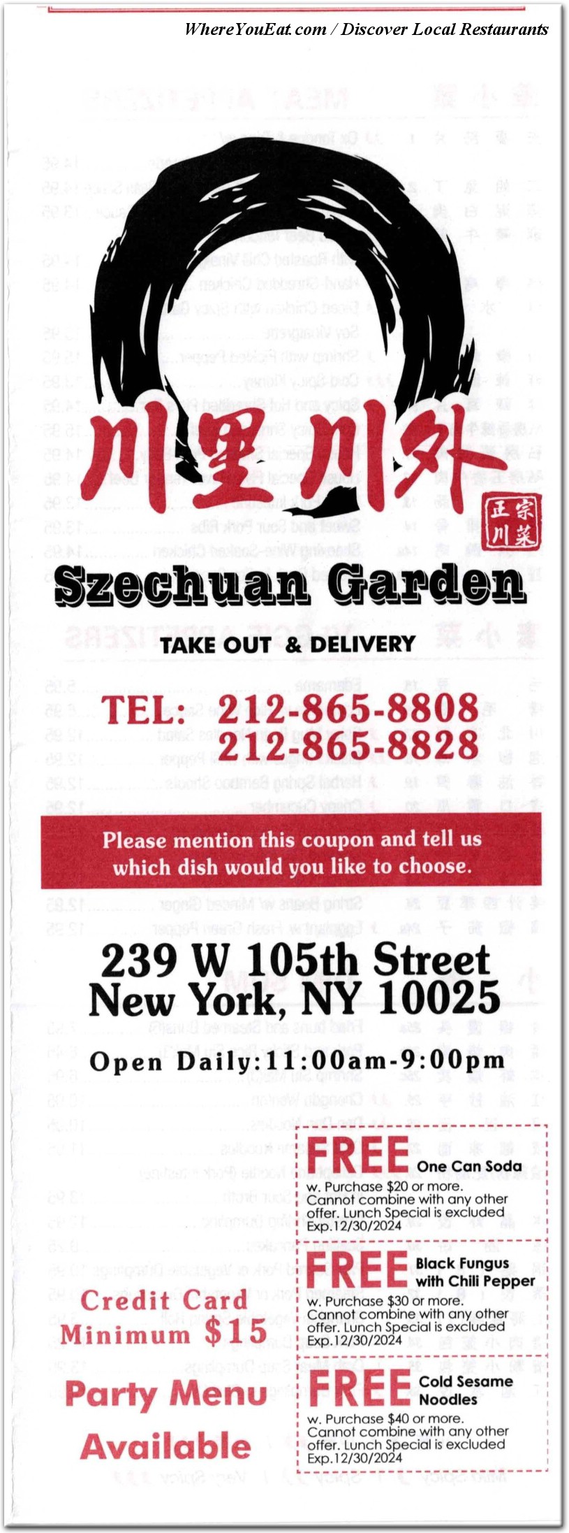menu image