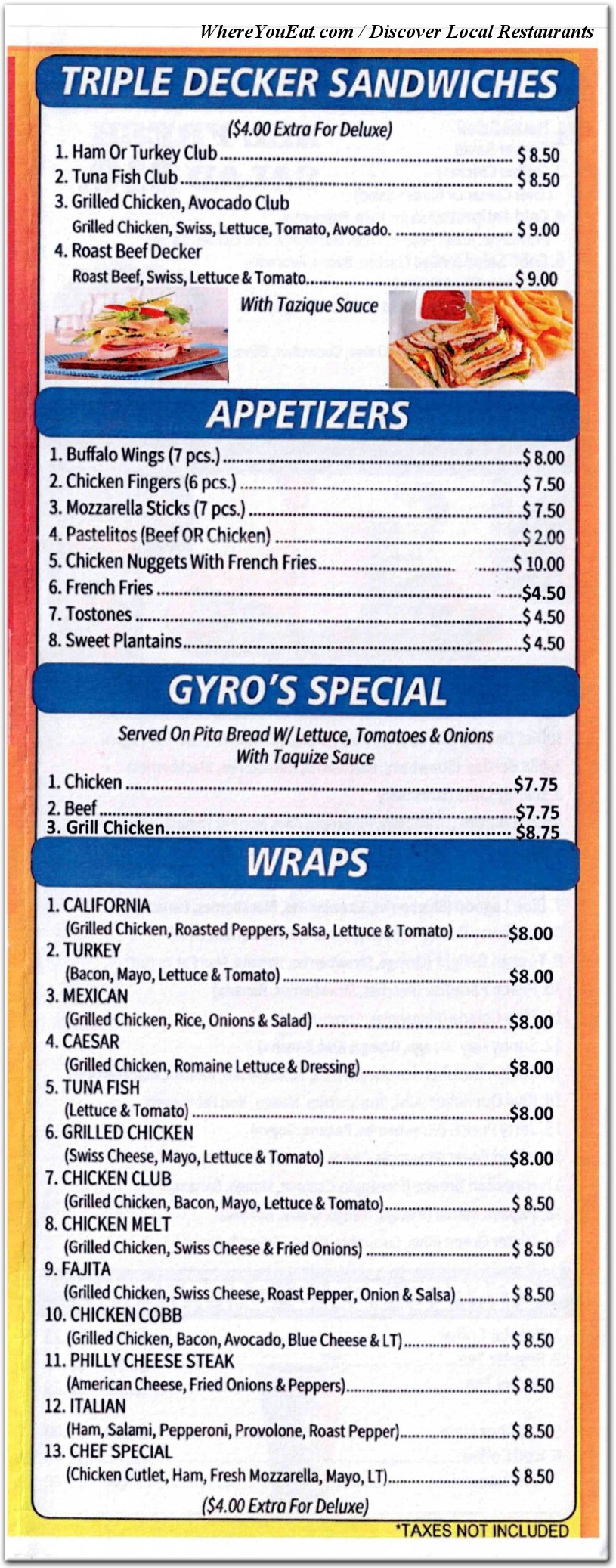 menu image