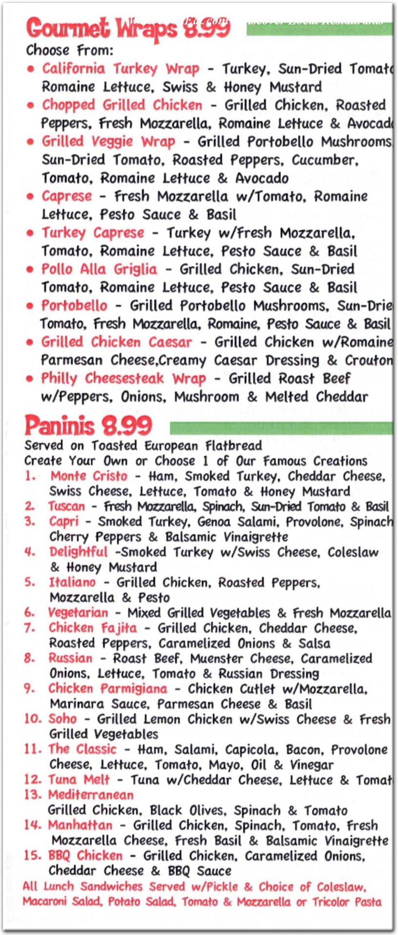 menu image