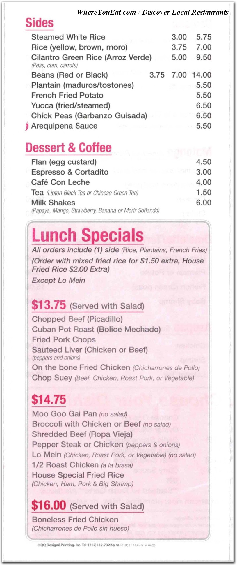 menu image