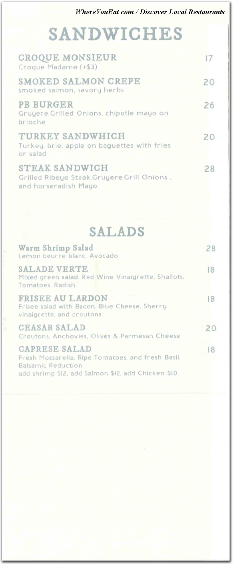 menu image