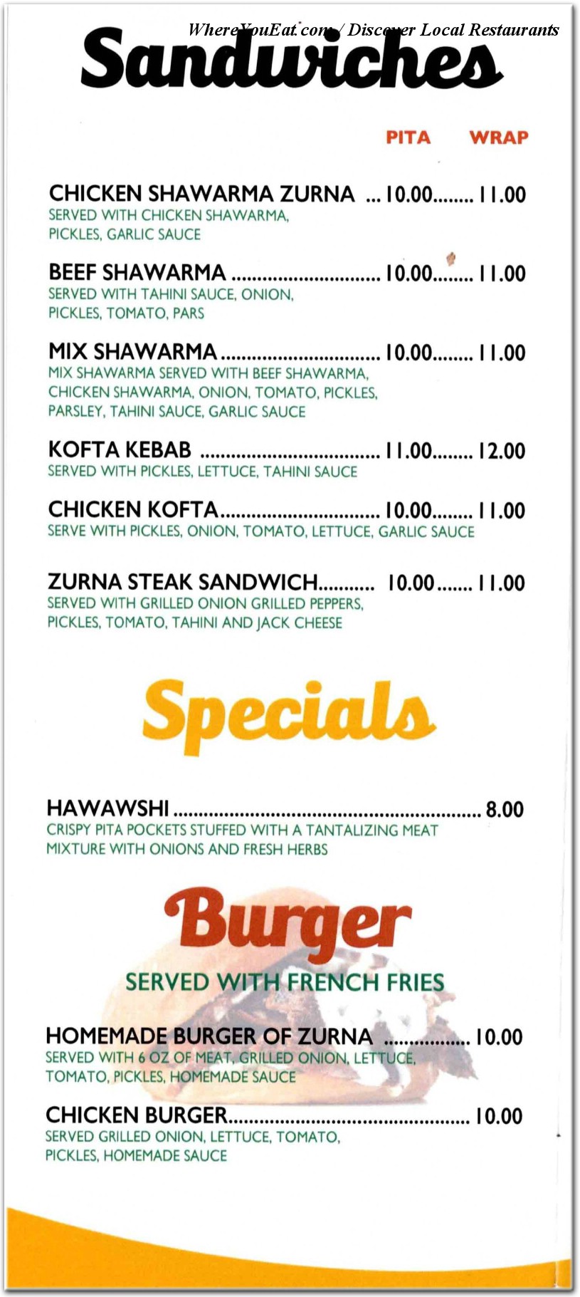 menu image