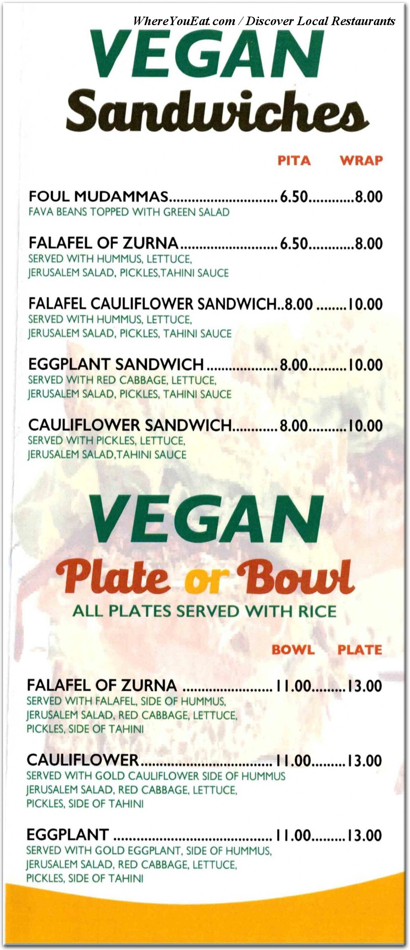 menu image