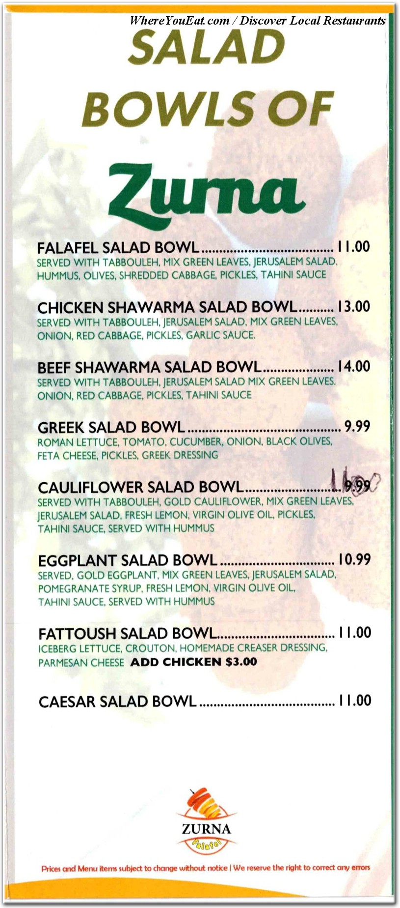 menu image