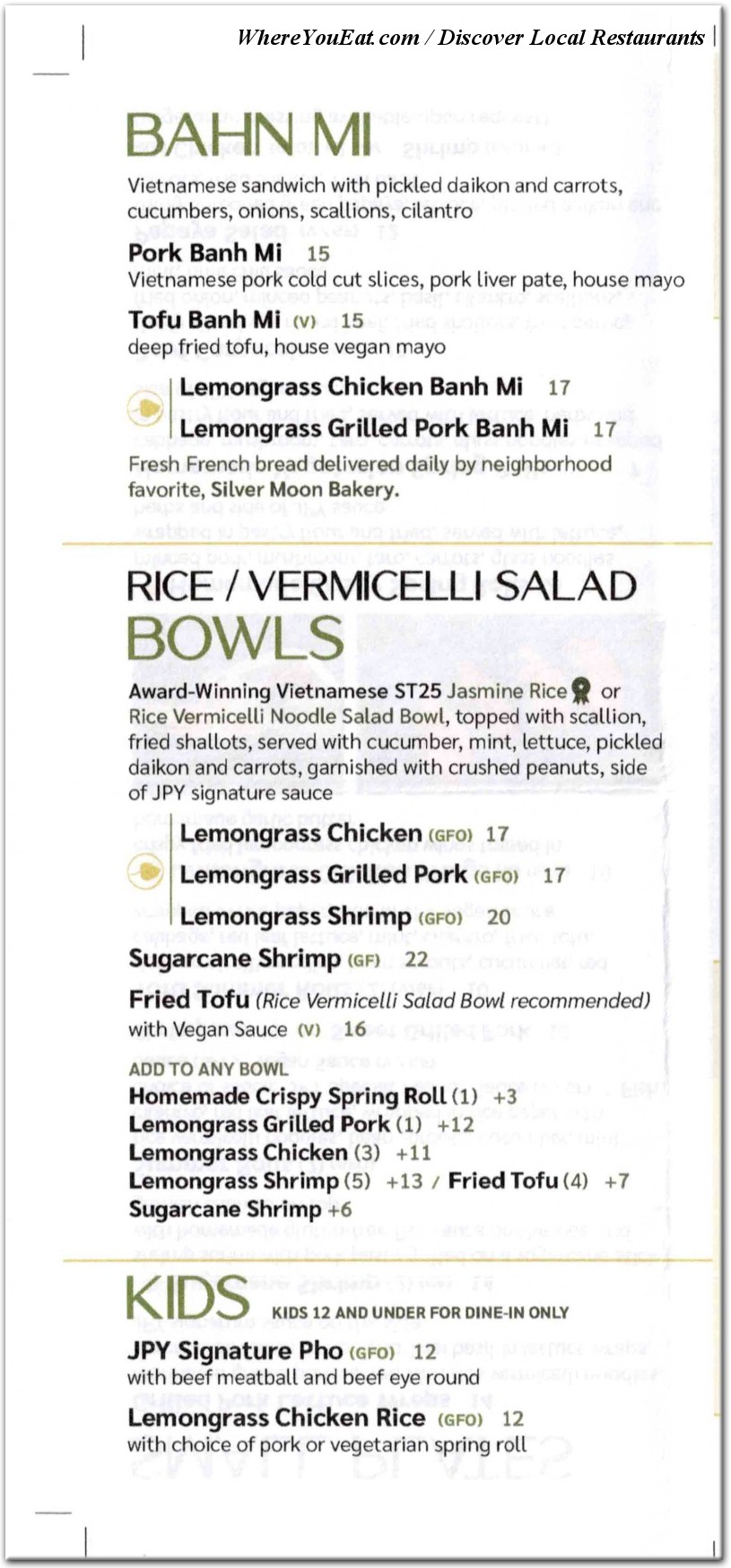menu image