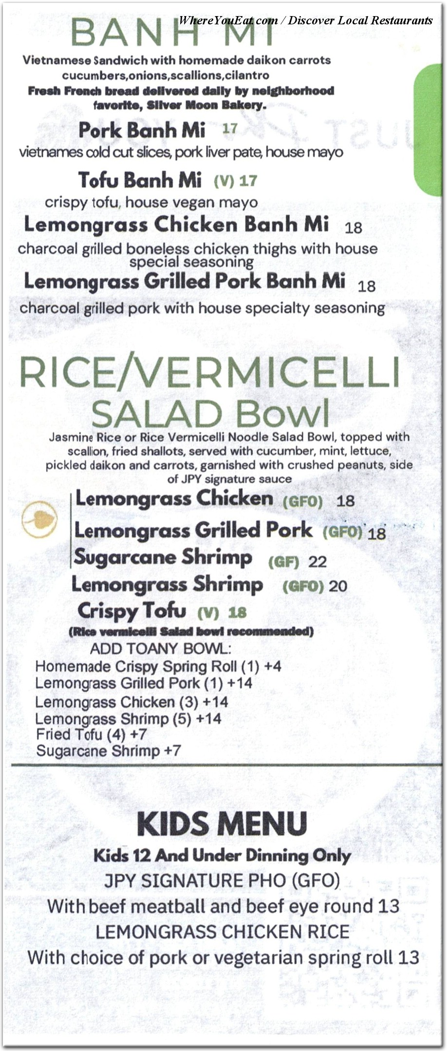menu image