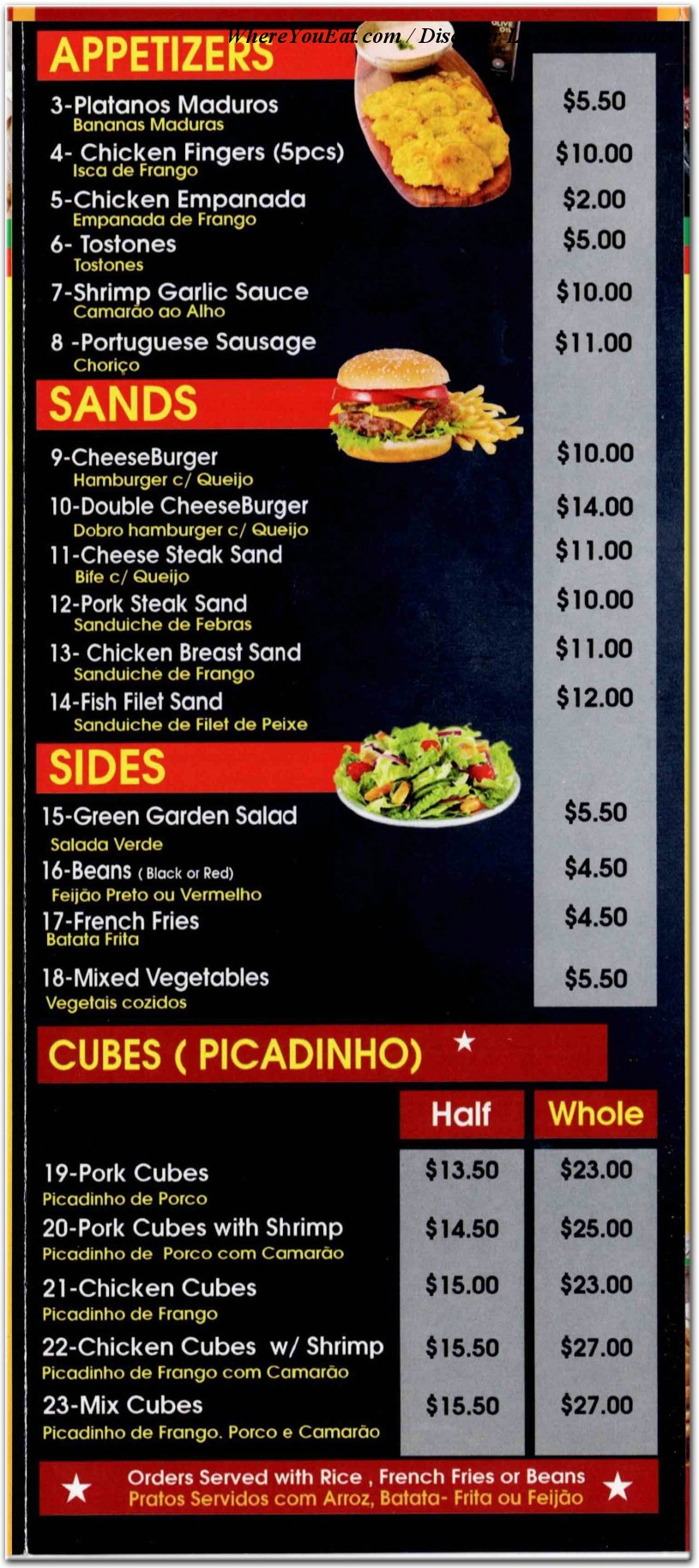 menu image