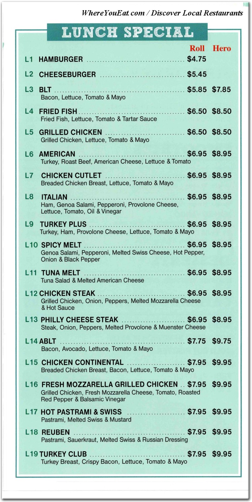 menu image