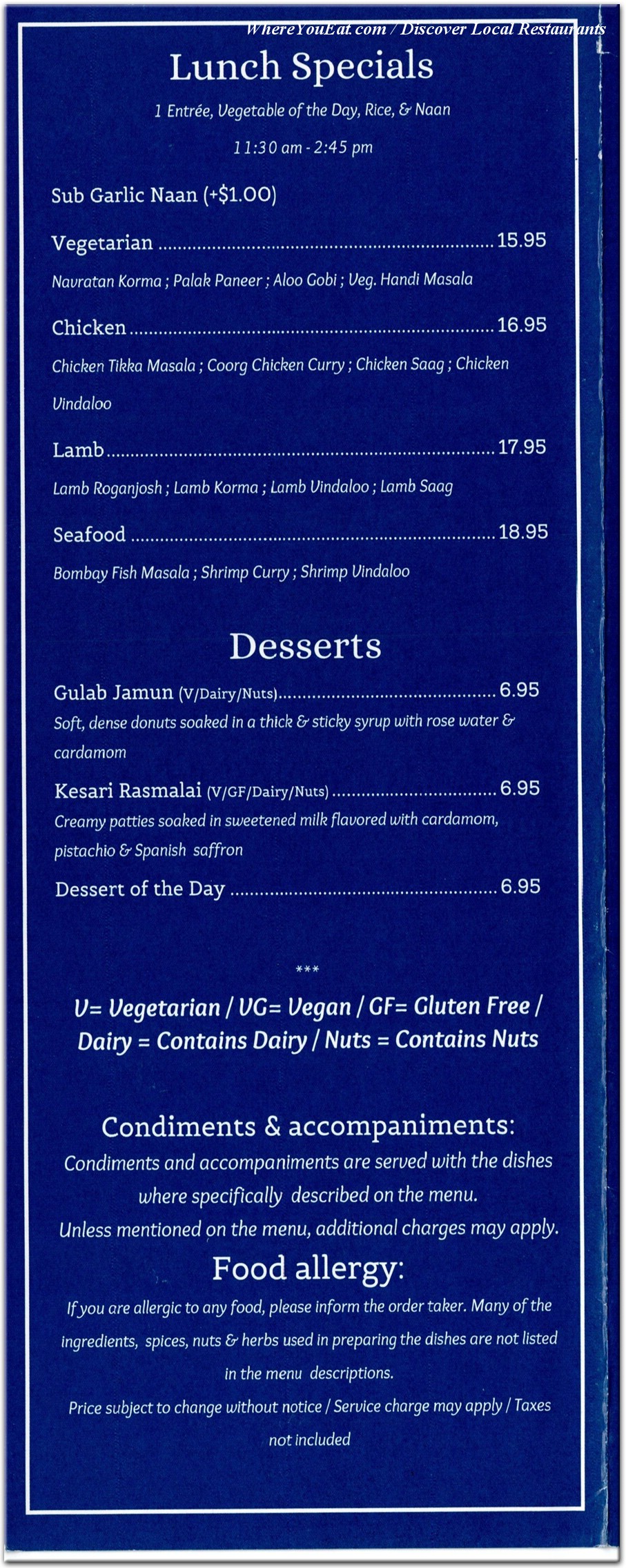 menu image
