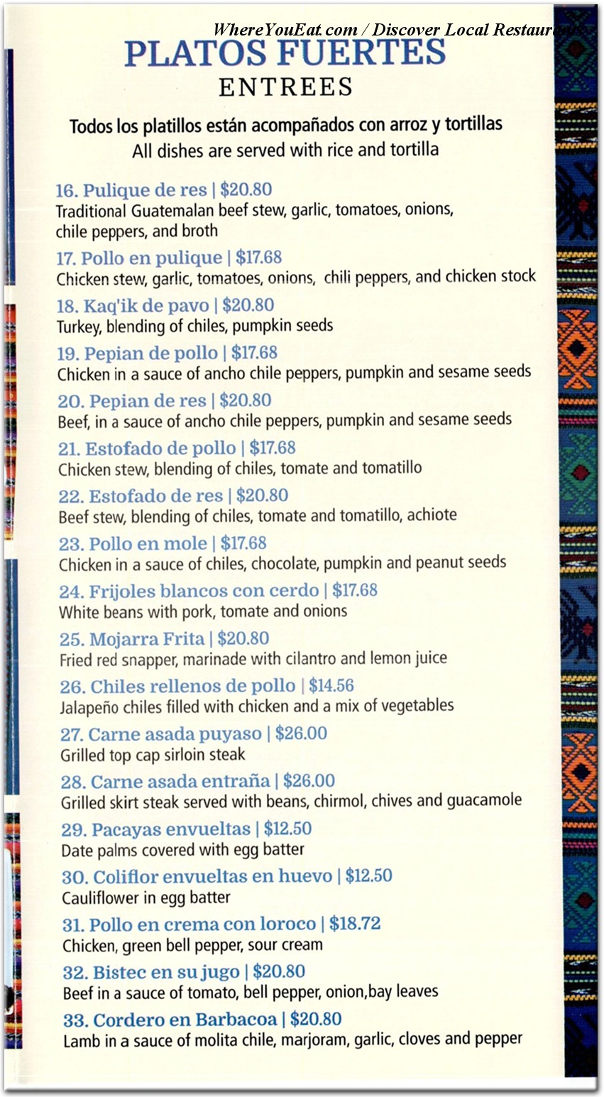 menu image