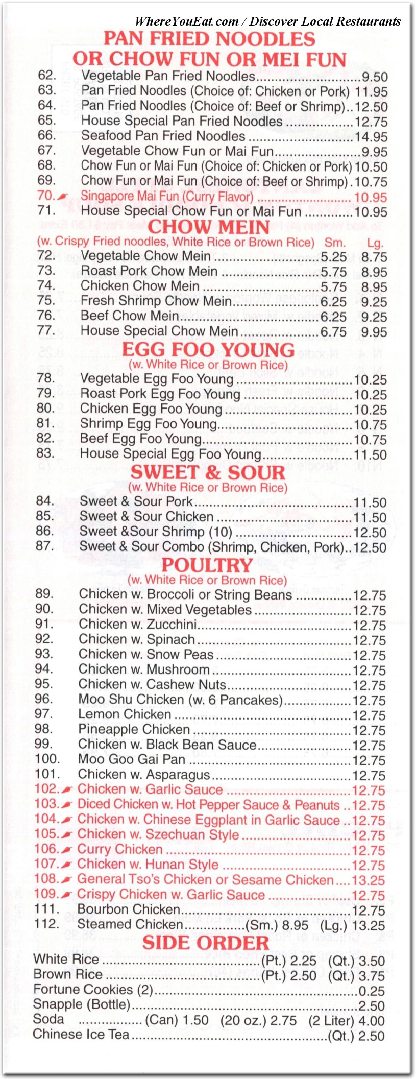 menu image
