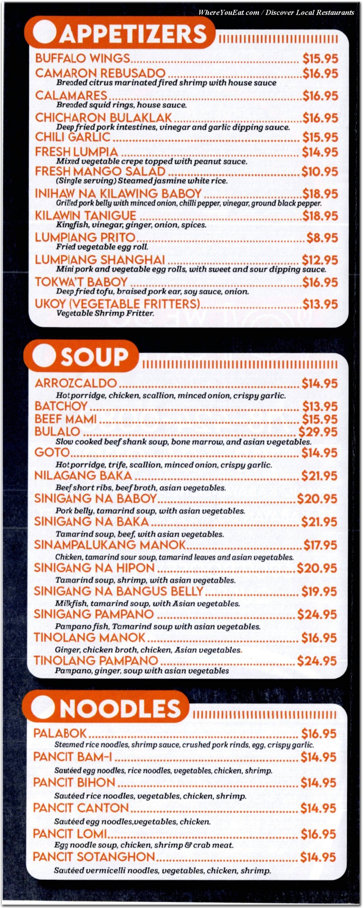 menu image