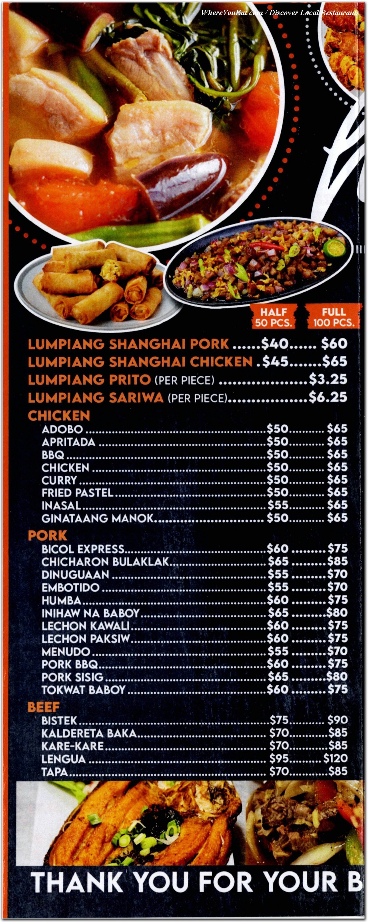 menu image