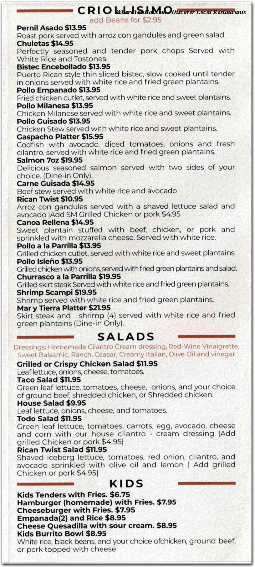 menu image