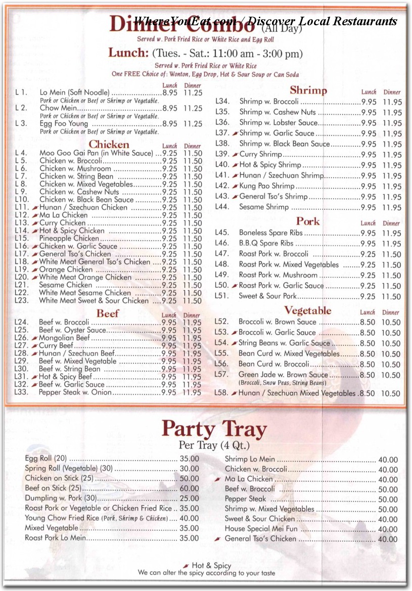 menu image