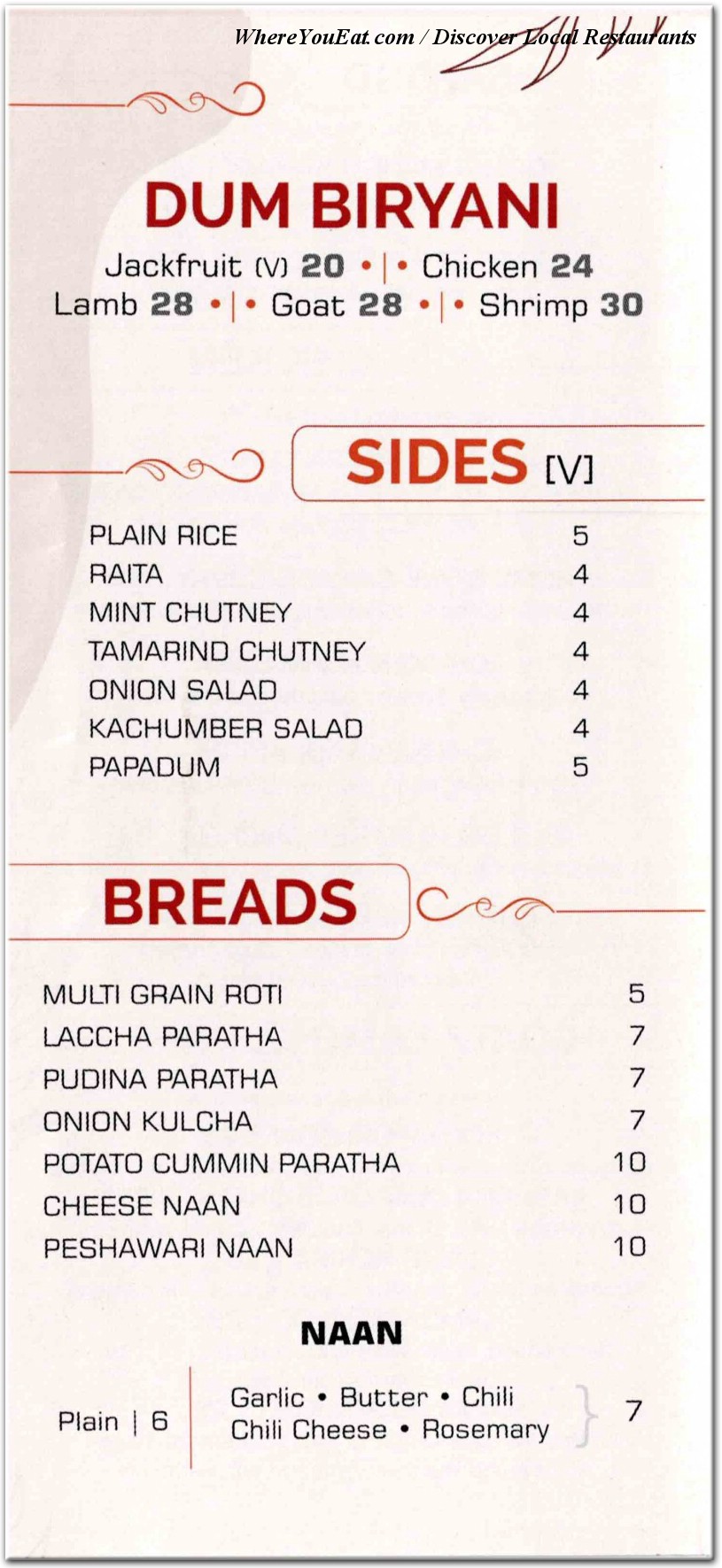menu image