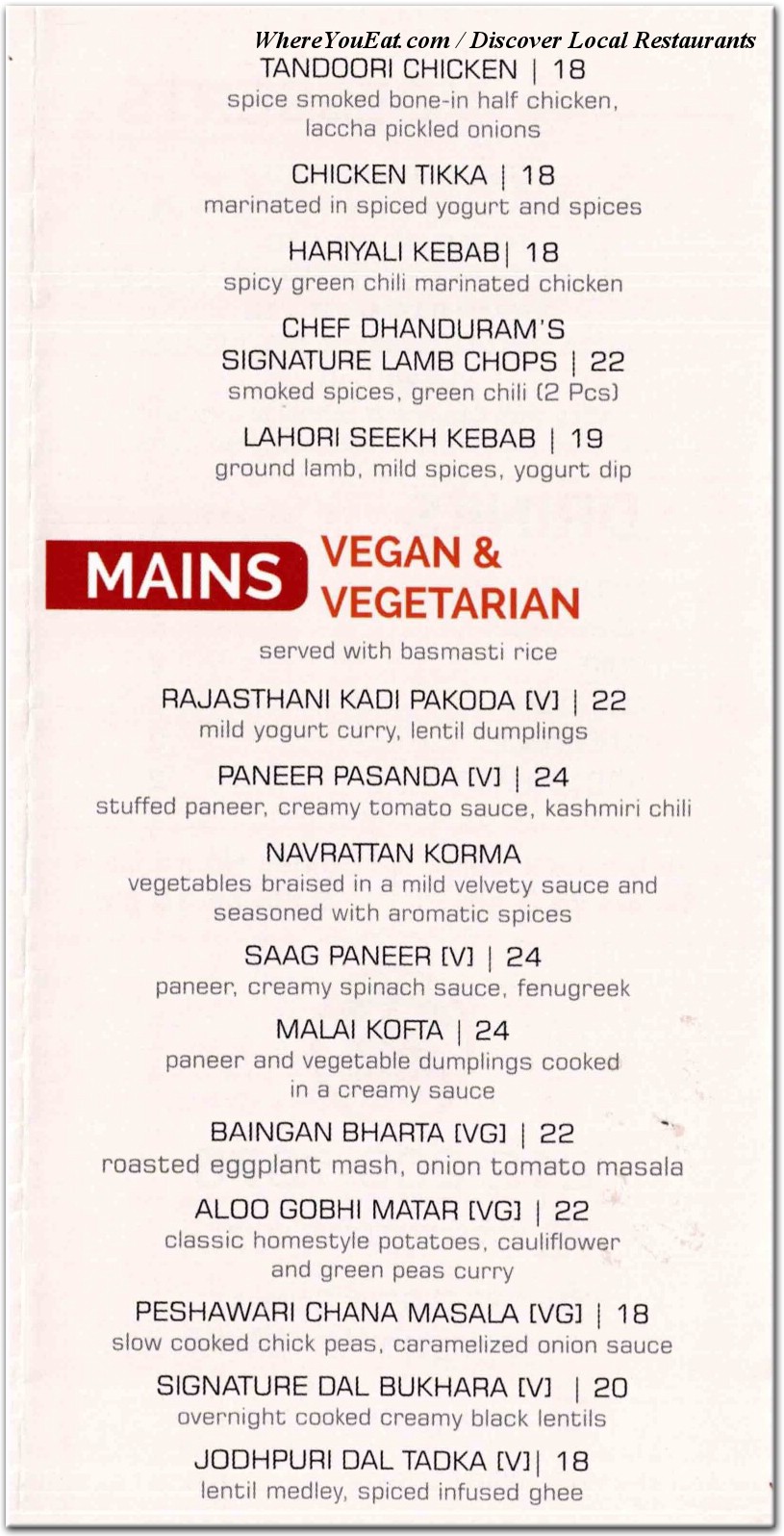 menu image