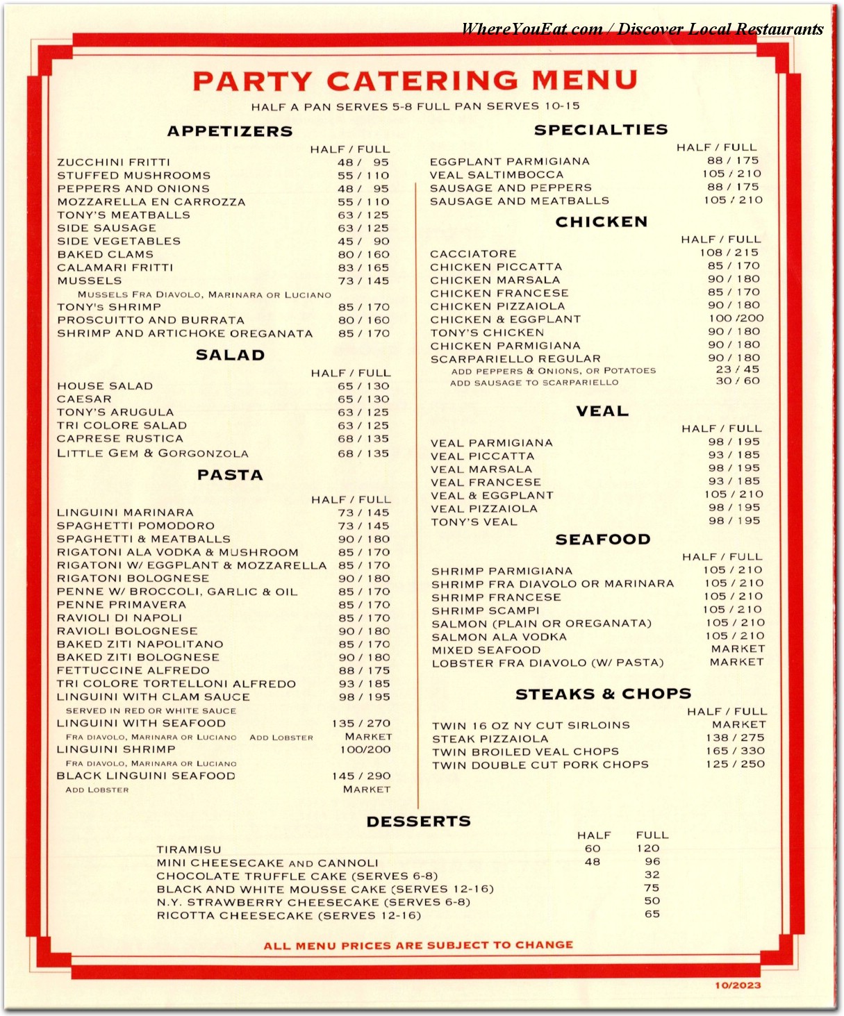 menu image