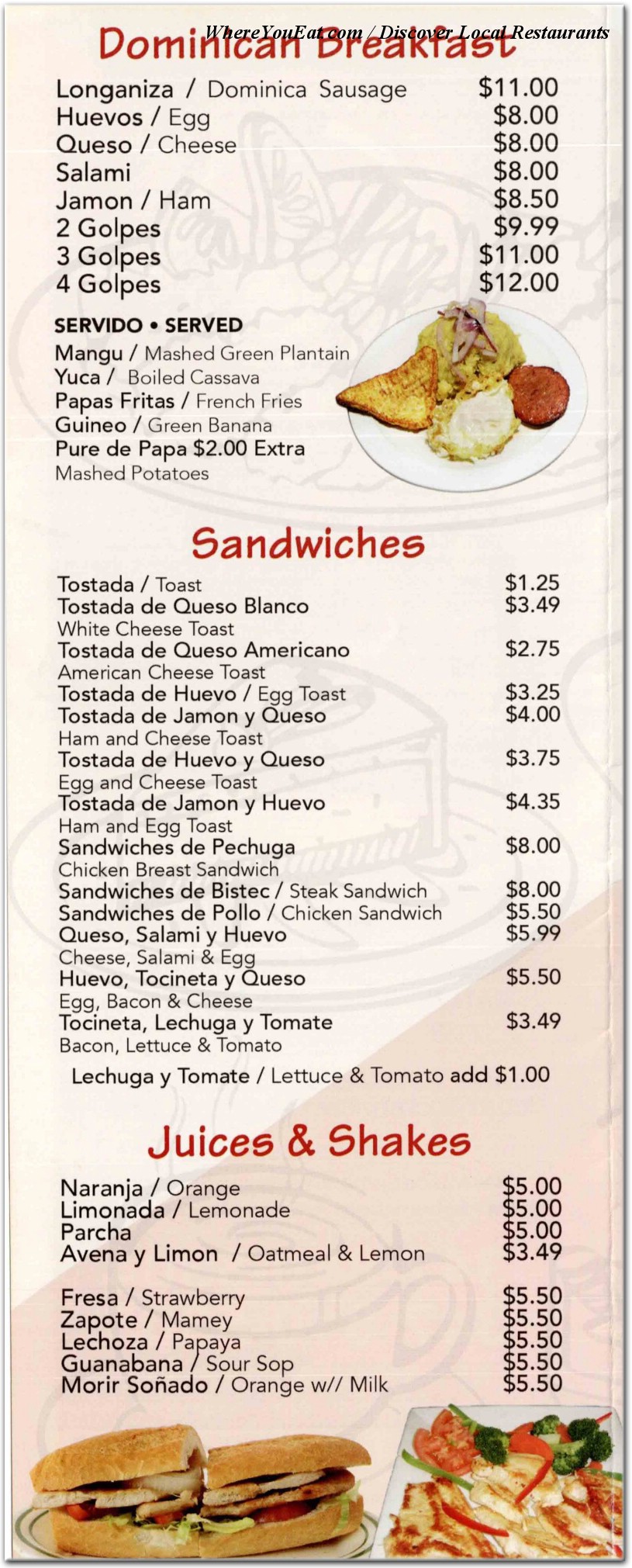 menu image