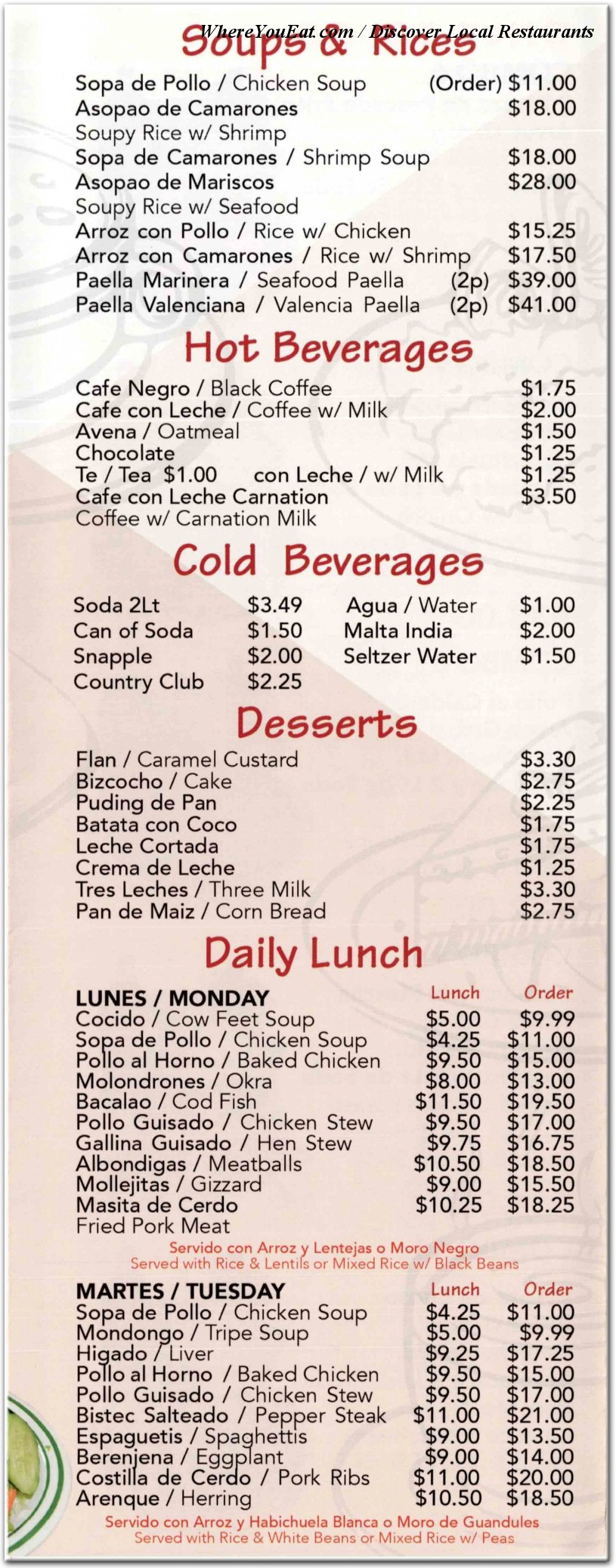 menu image