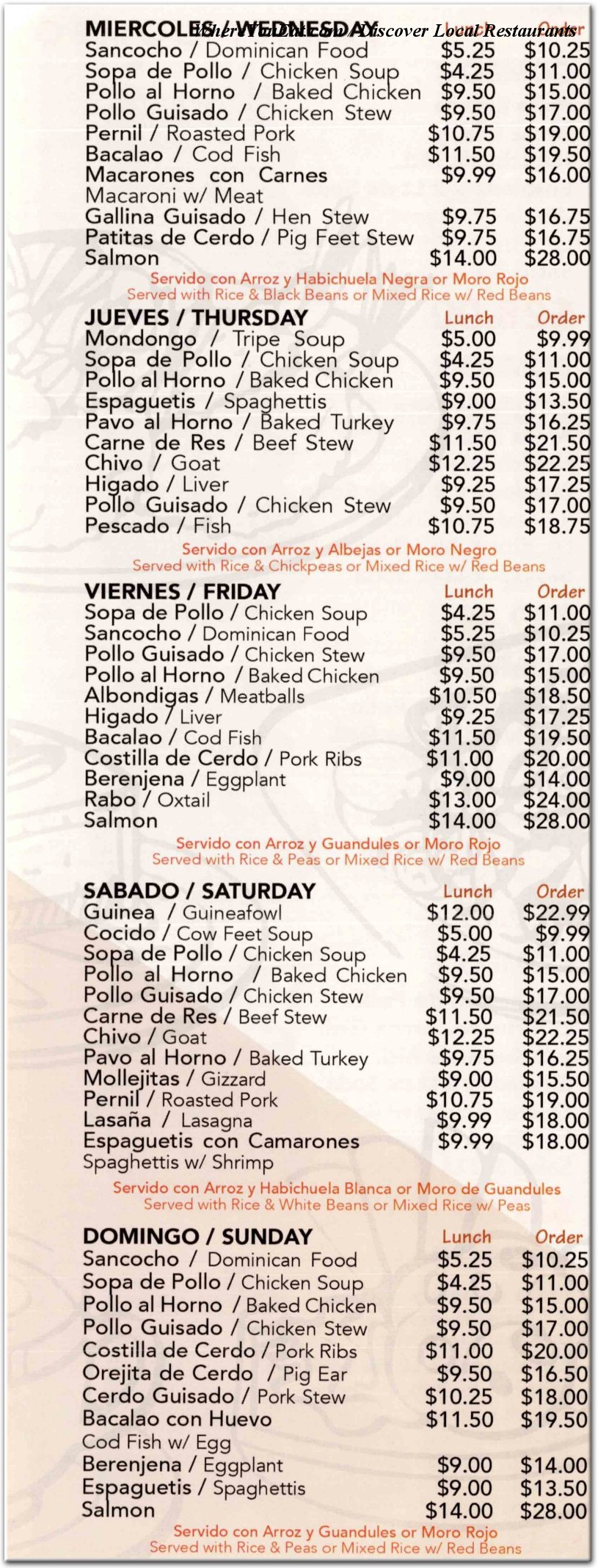 menu image