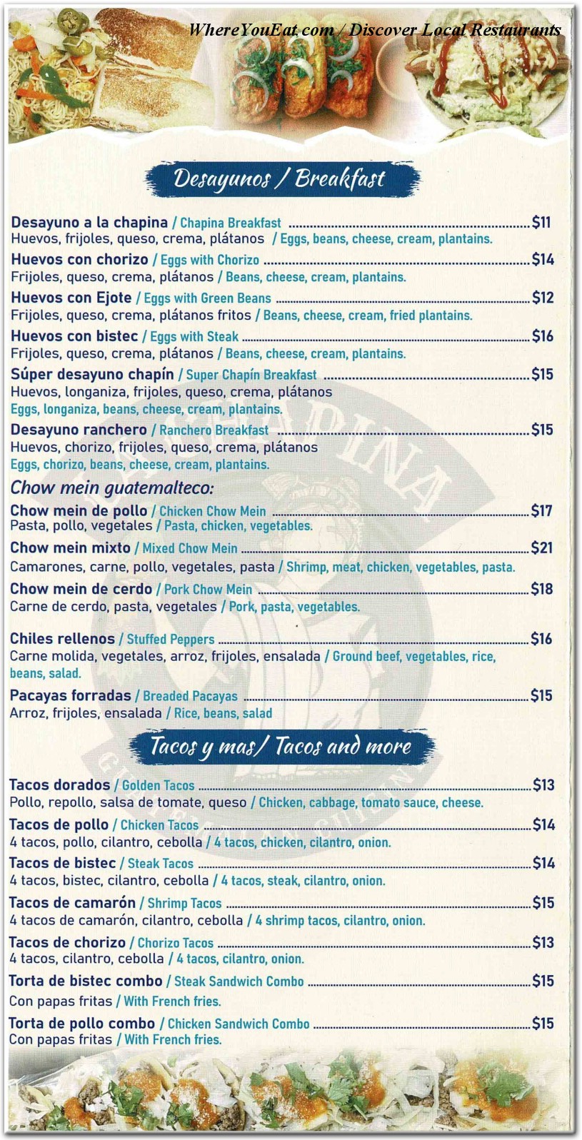 menu image