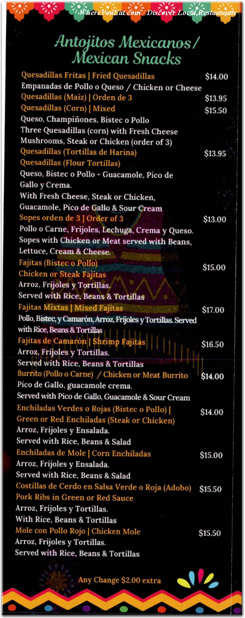 menu image