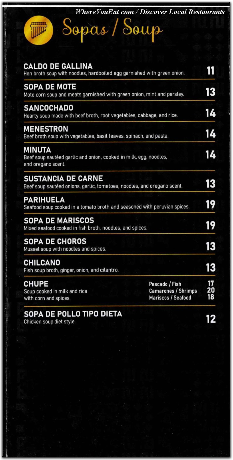 menu image